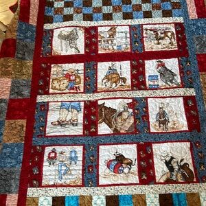 60 x 65 lil cowgirl quilt ( machine quilted ) 
Never used a gift